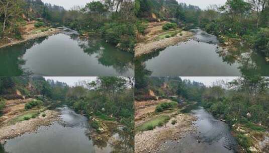 广西河池巴马盘阳河风景区航拍0801高清在线视频素材下载