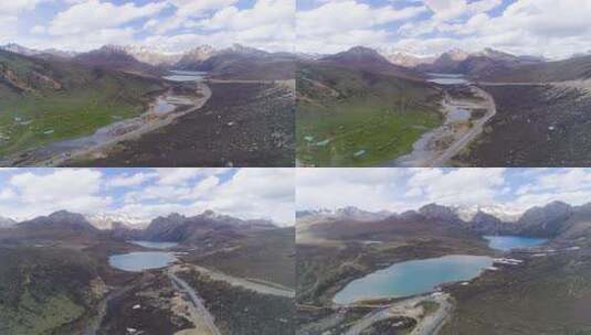 318国道西藏拉萨海子高原航拍3高清在线视频素材下载