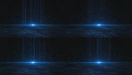 蓝色海波浪光线舞台背景AE模板高清AE视频素材下载