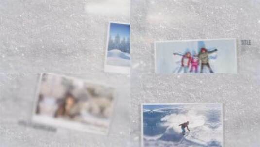 冬天的回忆清新动感相册写真干净AE模板高清AE视频素材下载