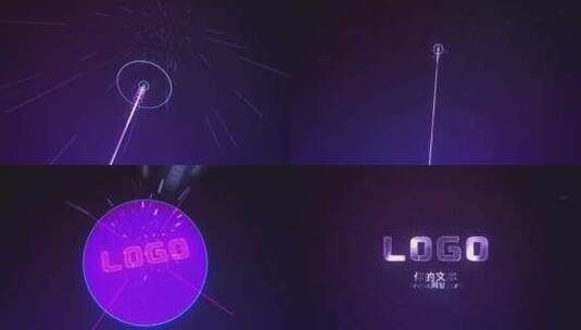 科技感光线粒子穿梭LOGO片头高清AE视频素材下载