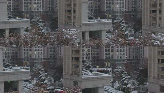 航拍雪景 冬至节气 冬天雪景  冬季高清在线视频素材下载