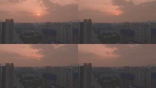 城市延时,夕阳,日落高清在线视频素材下载