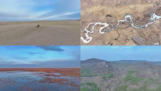 冬去原野冰雪消融春来湿地孕育生机高清在线视频素材下载