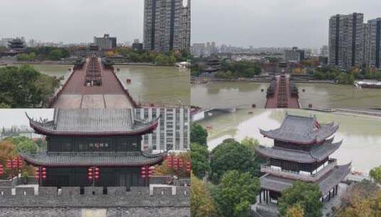 湖州项王公园航拍高清在线视频素材下载