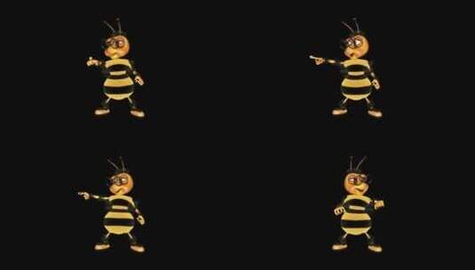 3d Bee-有趣的舞蹈高清在线视频素材下载