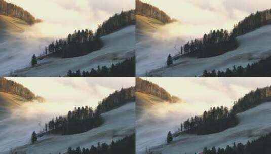 高清实拍多雾的山高清在线视频素材下载