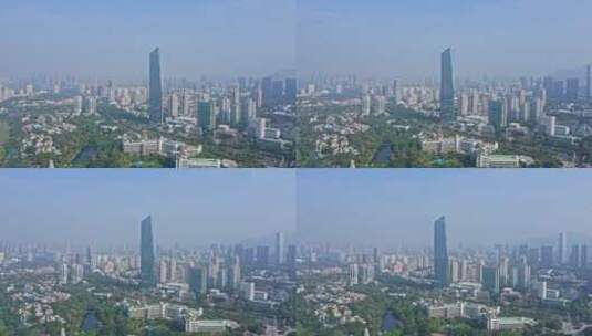 深圳南山华侨城大厦大景左环绕高清在线视频素材下载