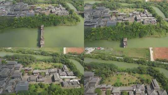 湖北三国赤壁古战场4K航拍高清在线视频素材下载