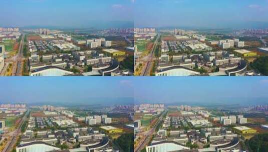 重庆水土云计算中心航拍高清在线视频素材下载