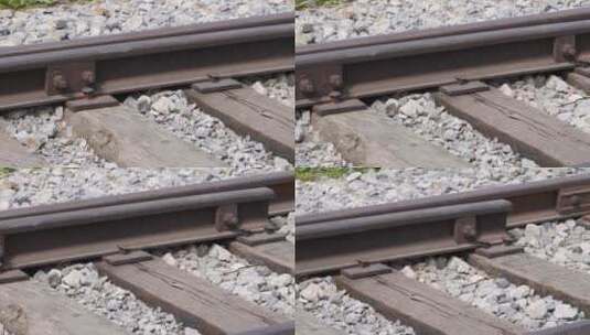 铺设铁路铁轨检修老铁路回忆高清在线视频素材下载