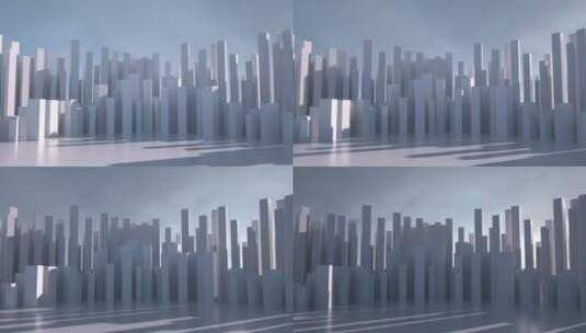 抽象现代城市摩天大楼和光与影延时动态视频高清在线视频素材下载