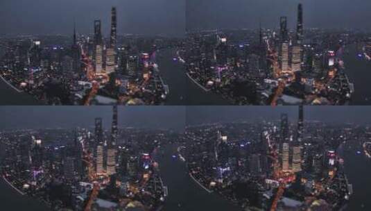 上海移轴夜景高清在线视频素材下载