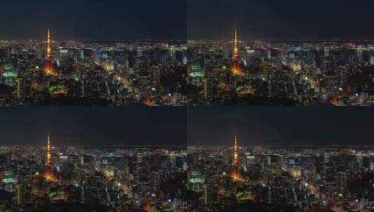 城市夜景_航拍高清在线视频素材下载