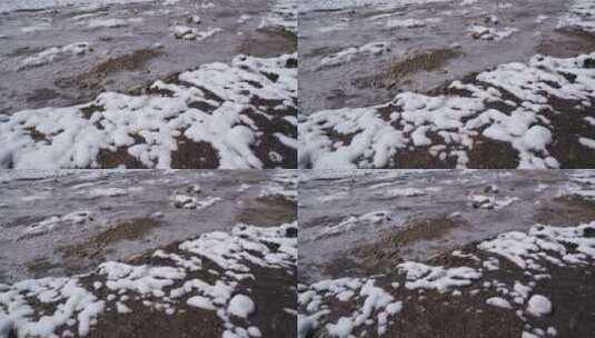 雪融化延时摄影高清在线视频素材下载