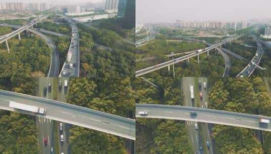 上海莘庄立交桥4K航拍（6分钟）60帧高清在线视频素材下载