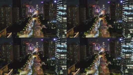 广州城市夜景道路高清在线视频素材下载
