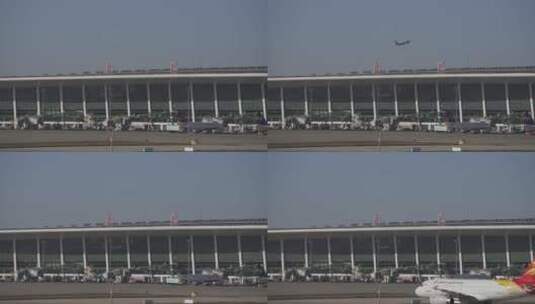 郑州新郑机场 飞机 起飞高清在线视频素材下载