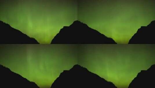 两座山后面的北极光高清在线视频素材下载