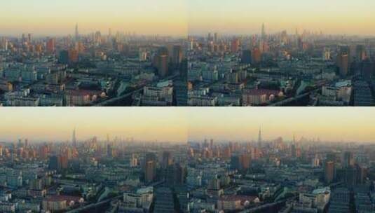 夕阳下的南京城高清在线视频素材下载