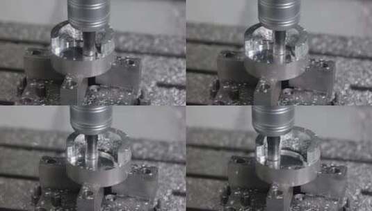 工业机床正在雕刻零件高清在线视频素材下载