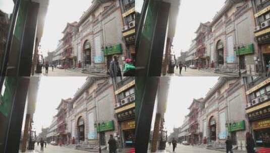 北京大栅栏商业街大观楼电影院老建筑高清在线视频素材下载