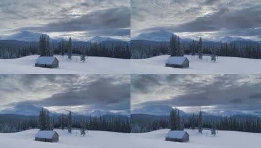 冬季山林流云延时拍摄高清在线视频素材下载