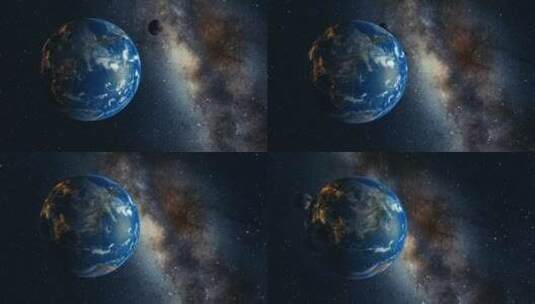 外太空看到的美丽行星地区行星高清在线视频素材下载