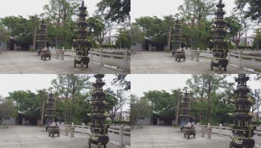 明福观 南汉时期 五观之一 道教庙宇高清在线视频素材下载