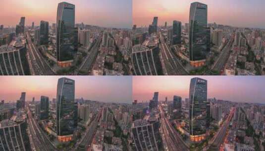 广州天河区太古汇城市夜景延时摄影高清在线视频素材下载