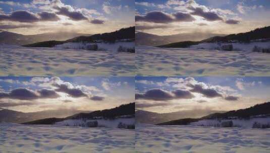 美丽的雪景高清在线视频素材下载