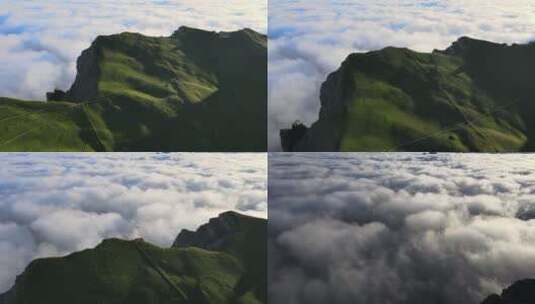 航拍的意大利阿尔卑斯山景观高清在线视频素材下载