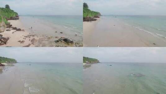中国广西北海涠洲岛海景航拍高清在线视频素材下载