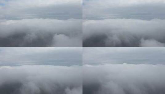 航拍浙江湖州安吉山区清晨高山大雾高清在线视频素材下载