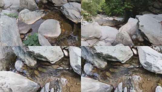 4K拍摄山谷中的溪流高清在线视频素材下载