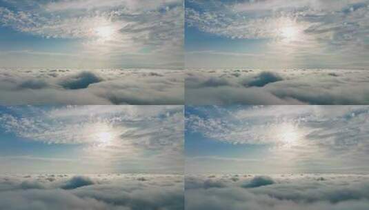 云层上空航拍高清在线视频素材下载