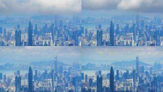 深圳梧桐山拍摄市区高楼大厦延时高清在线视频素材下载