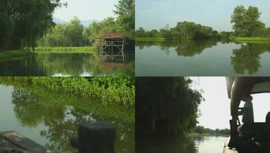 l1杭州西溪河面风光2高清在线视频素材下载