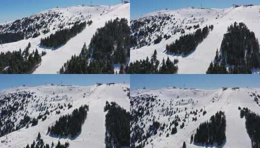 塞尔维亚科帕诺尼克山滑雪胜地的鸟瞰图高清在线视频素材下载
