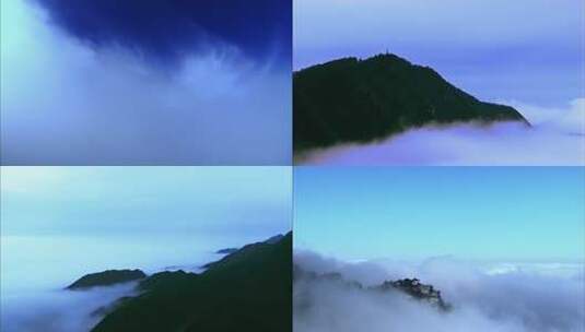 仙境般大气高山云海逐格拍摄高清在线视频素材下载
