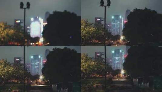 台州CBD夜景高清在线视频素材下载