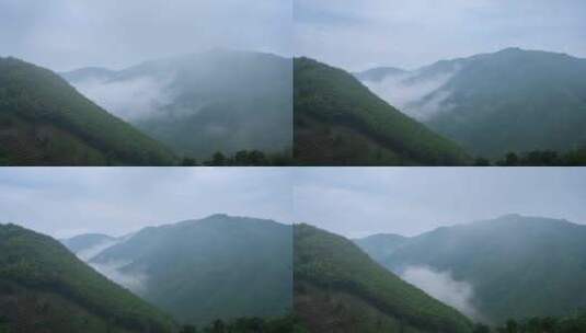 云雾缭绕的大山高山延时摄影高清在线视频素材下载