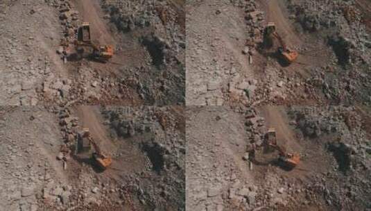 挖掘机挖机岩石高清在线视频素材下载