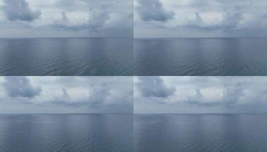 航拍大海和白云高清在线视频素材下载