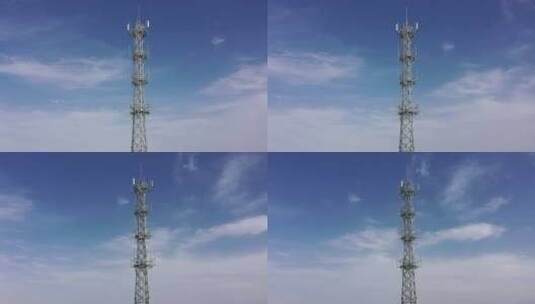 天空通讯基站信号发射塔高清在线视频素材下载