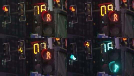 红绿灯 红绿灯倒计时 交通信号灯高清在线视频素材下载