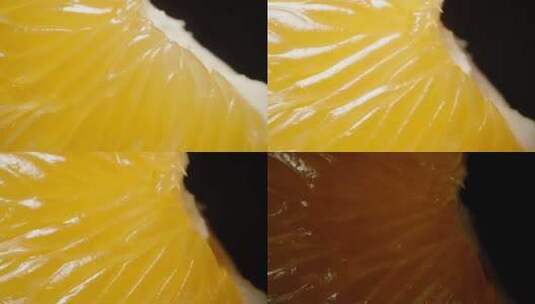 橙子果肉纹路特写高清在线视频素材下载