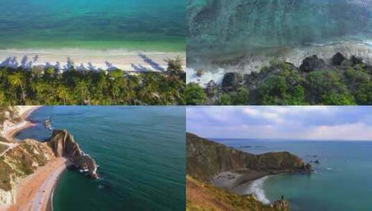 海南三亚旅游风景海岸线海浪海岛蓝天 (3)高清在线视频素材下载