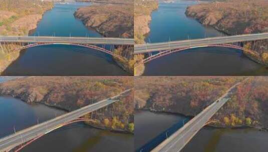 河上公路桥高清在线视频素材下载