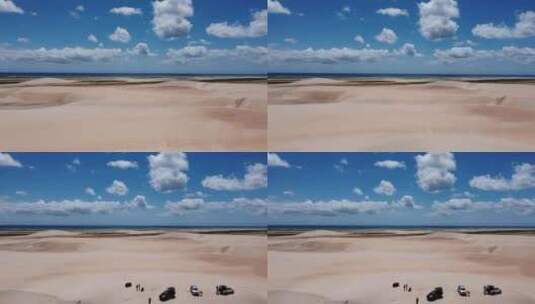 海边广阔的沙漠高清在线视频素材下载